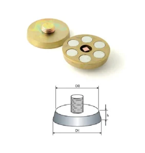 Magnetic Steel Plates - Threaded Socket Lifting System