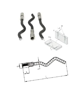 Wavy Tail Anchor (Long Type) - Threaded Socket Lifting System