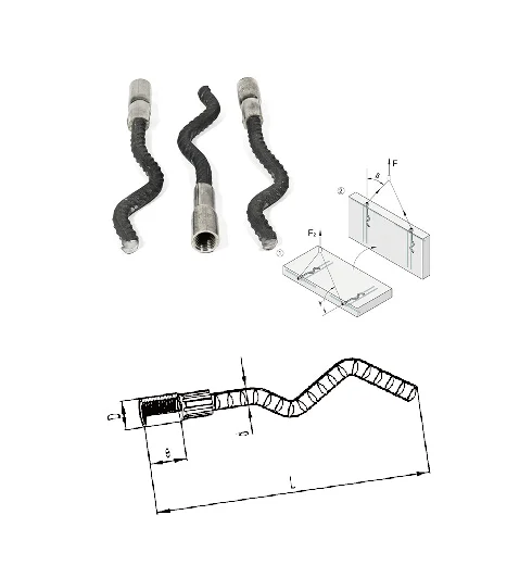 Wavy Tail Anchor (Long Type) - Threaded Socket Lifting System