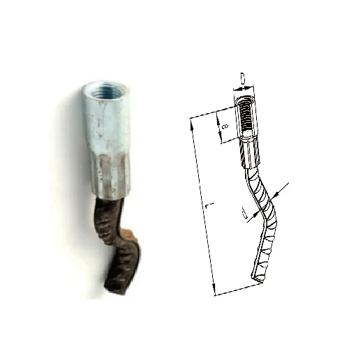 Wavy Tail Anchor (Short Type) - Threaded Socket Lifting System